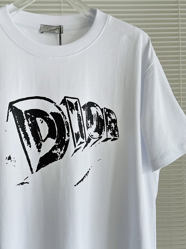 Футболка Christian Dior With Text Logo Print "White" фото № 3