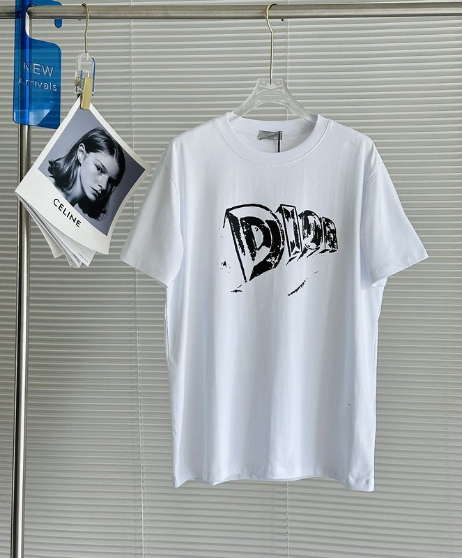 Футболка Christian Dior With Text Logo Print "White" фото № 4