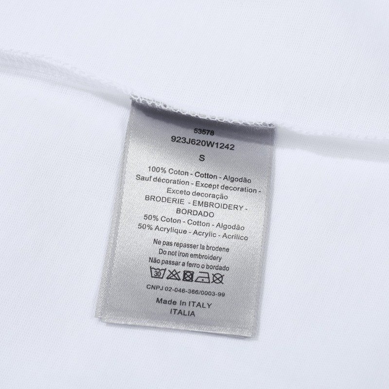 Футболка Christian Dior Flower Logo "White" фото № 2