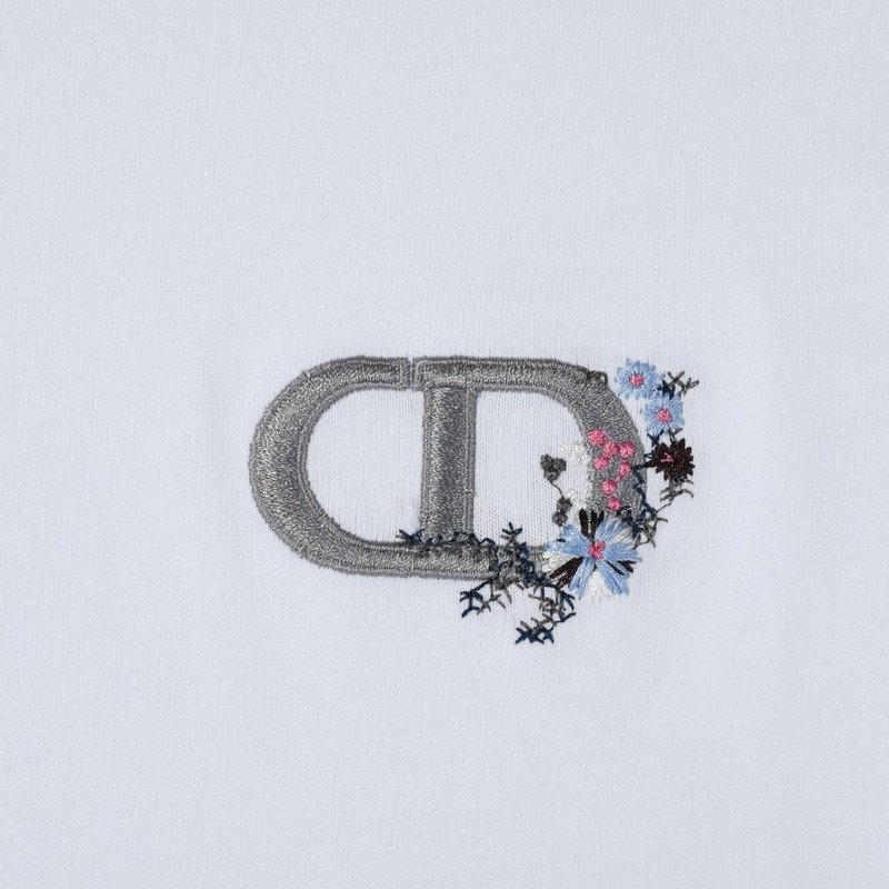 Футболка Christian Dior Flower Logo "White" фото № 6