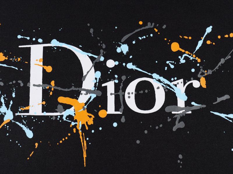 Футболка Christian Dior Colorful Blots "Black" фото № 3