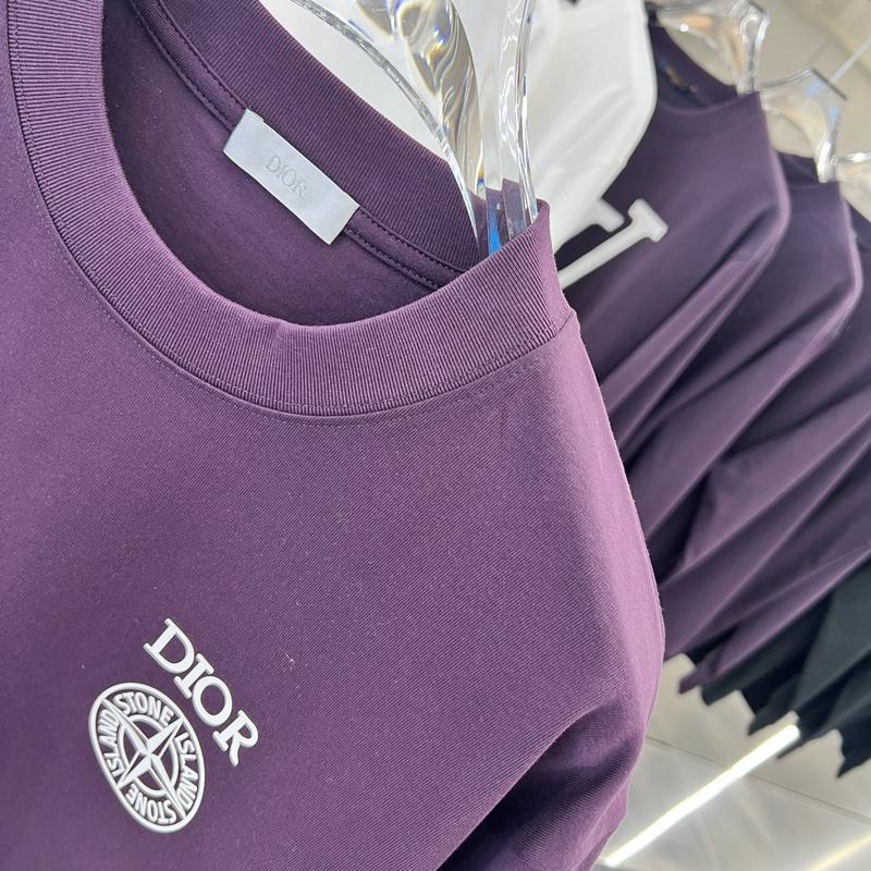 Футболка Christian Dior Logo Dior Compass "Purple" фото № 3