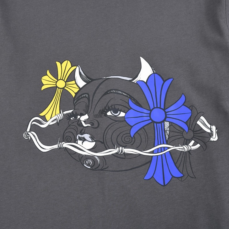 Футболка Chrome Hearts Incarnation Of The Devil "Gray" фото № 5