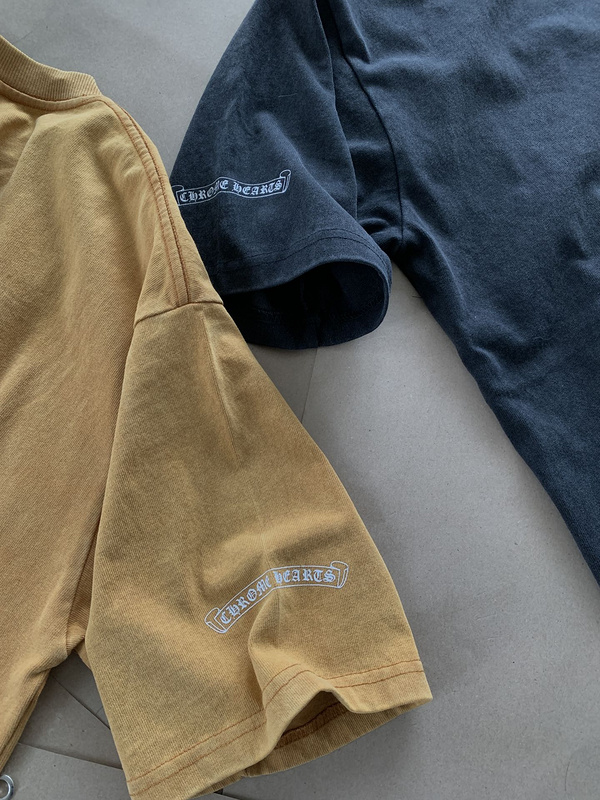 Футболка Chrome Hearts Double Logo Fashion CH "Orange" фото № 4