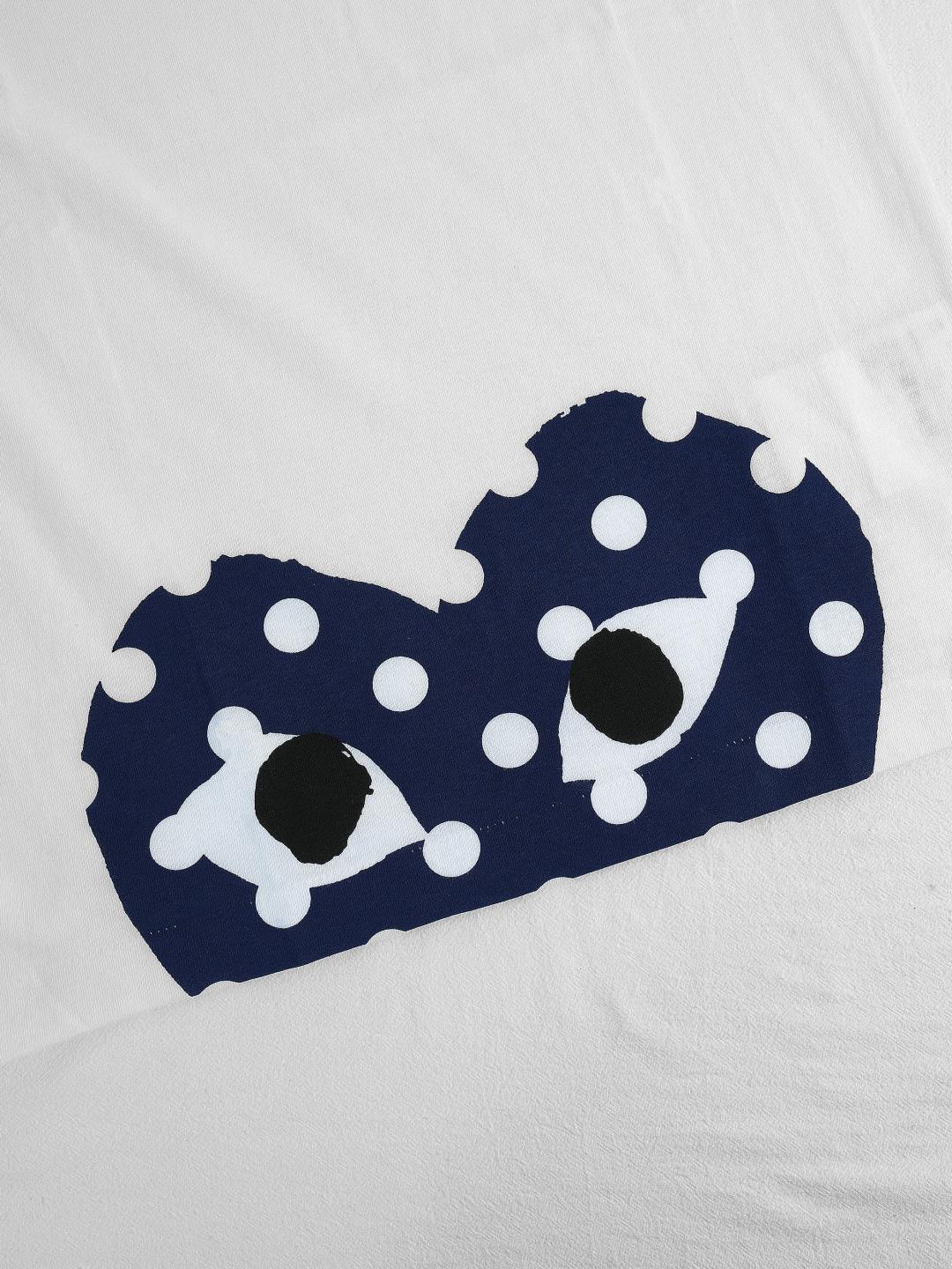 Футболка Comme des Garçons Play Half Heart "White" фото № 4