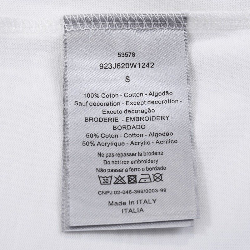 Футболка Dior With Three-Dimensional Text Logo Print "White" фото № 3