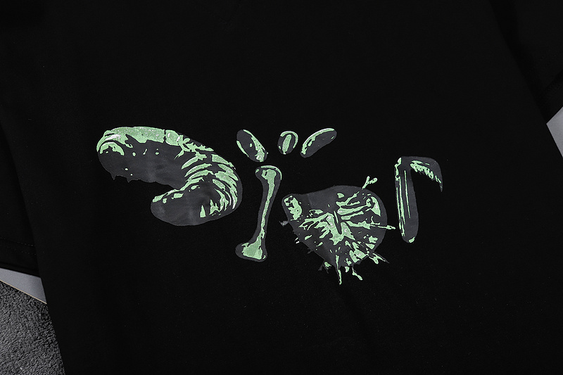 Футболка Dior Unusual Inscription "Black" фото № 5