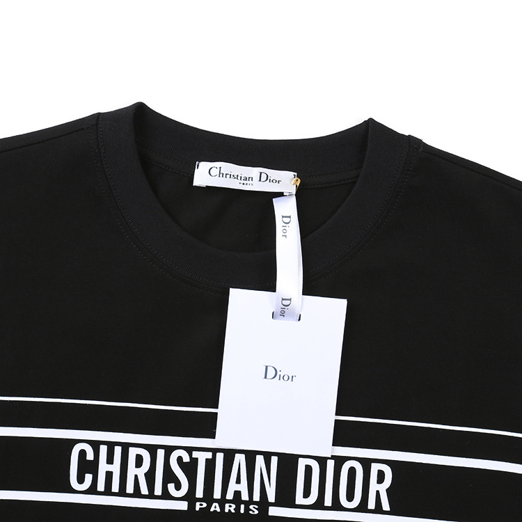 Футболка Dior Stylish Brand Lettering "Black" фото № 3