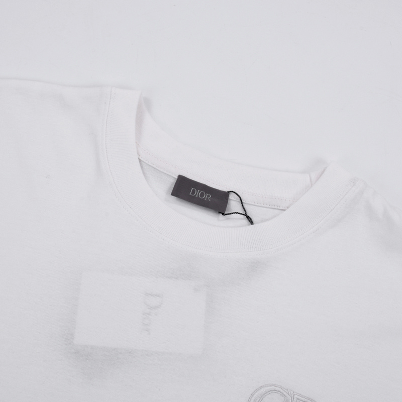 Футболка Dior Basic Collection With Small Logo "White" фото № 8