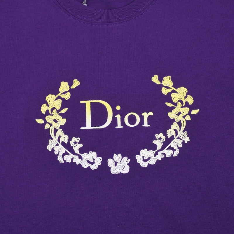 Футболка Dior With Wreath Of Flowers "Violet" фото № 3