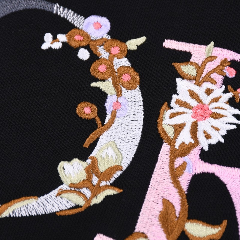 Футболка Dior Brand Letters With Colors "Black" фото № 3