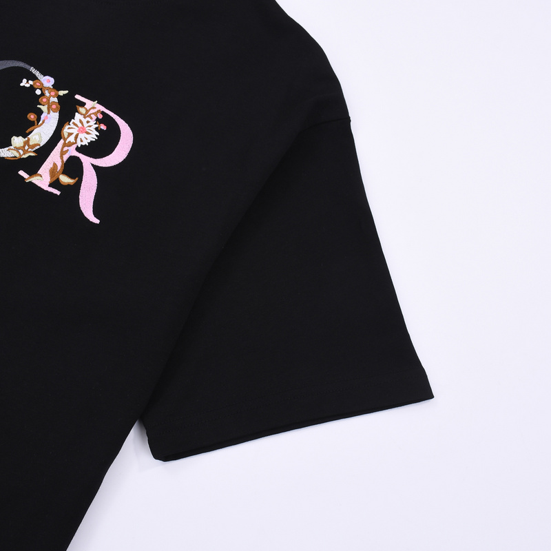 Футболка Dior Brand Letters With Colors "Black" фото № 6