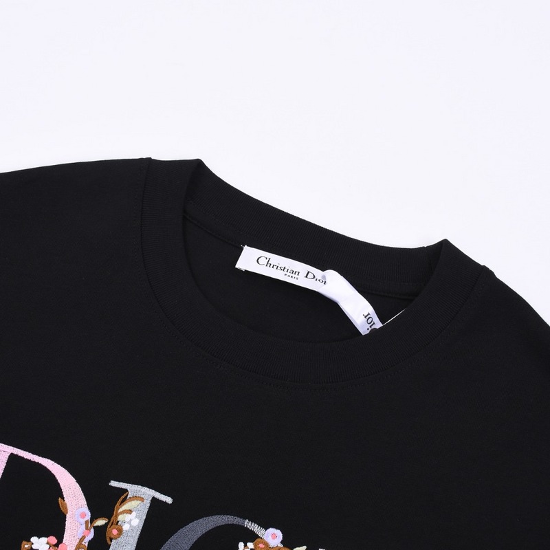 Футболка Dior Brand Letters With Colors "Black" фото № 8