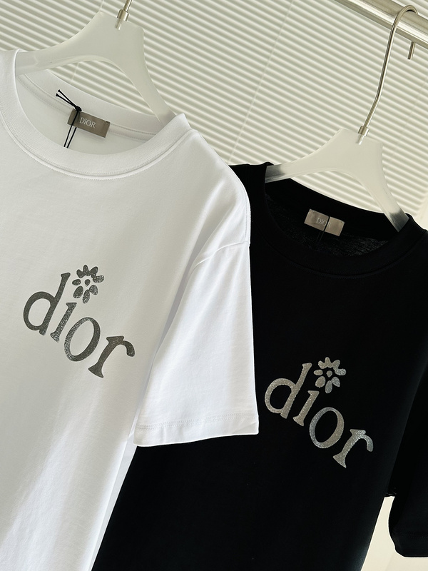 Футболка Dior With A Flower "White" фото № 5