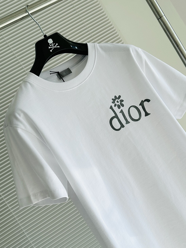 Футболка Dior With A Flower "White" фото № 3