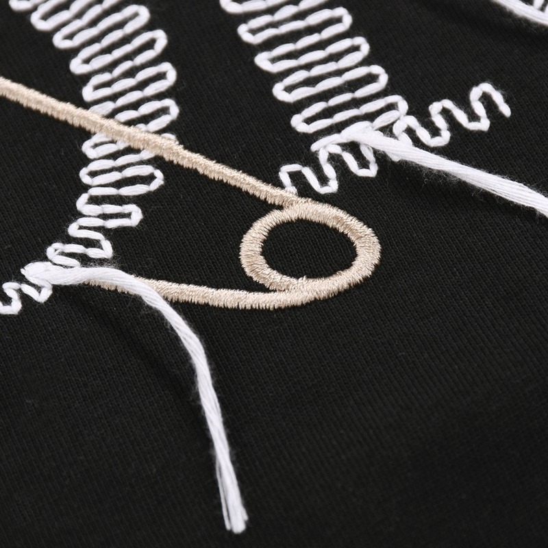 Футболка Dior Logo Made Of Thread With A Pin "Black" фото № 5