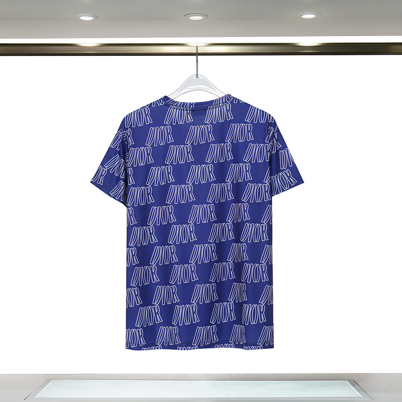 Футболка Dior With Monotonous Inscriptions "Blue" фото № 2