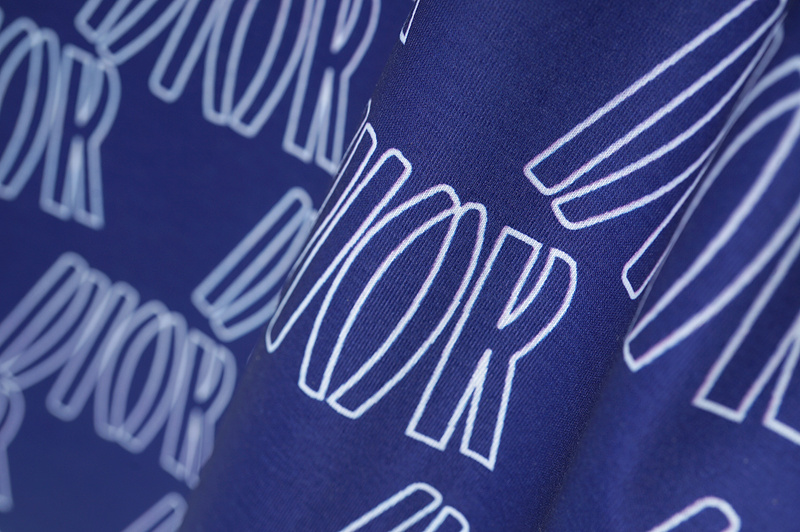 Футболка Dior With Monotonous Inscriptions "Blue" фото № 9