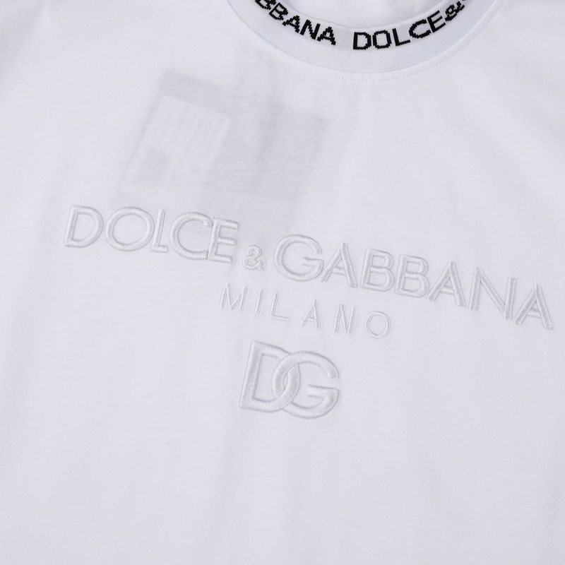 Футболка Dolce Gabbana With A Print Of Different Logos "White" фото № 3