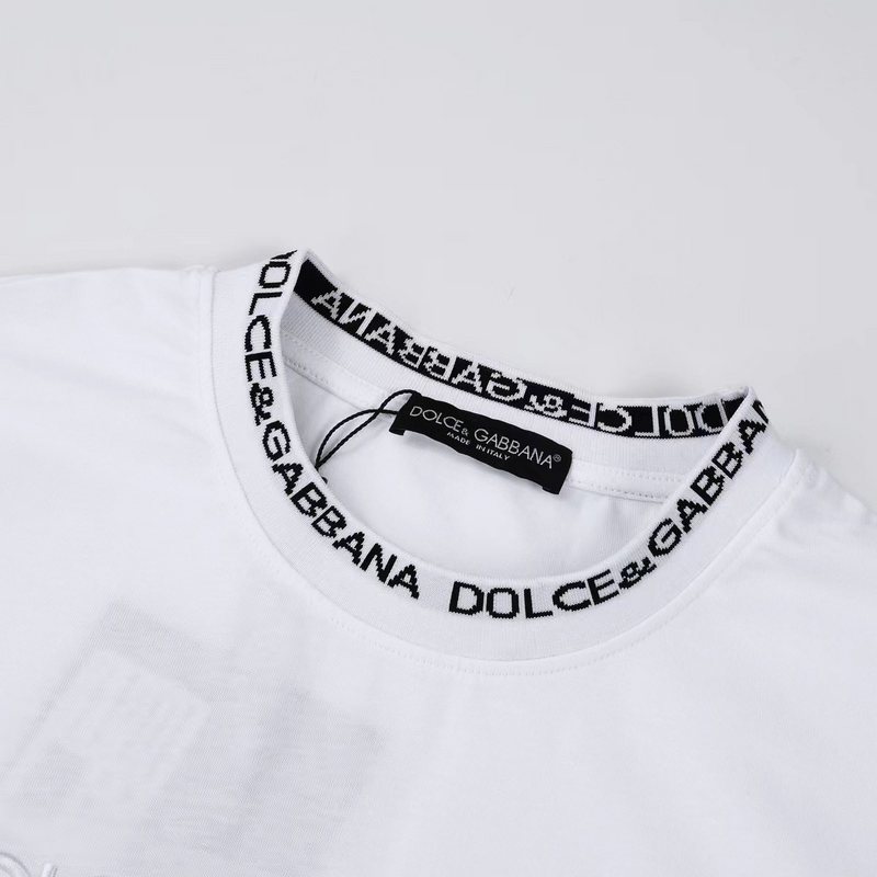 Футболка Dolce Gabbana With A Print Of Different Logos "White" фото № 2