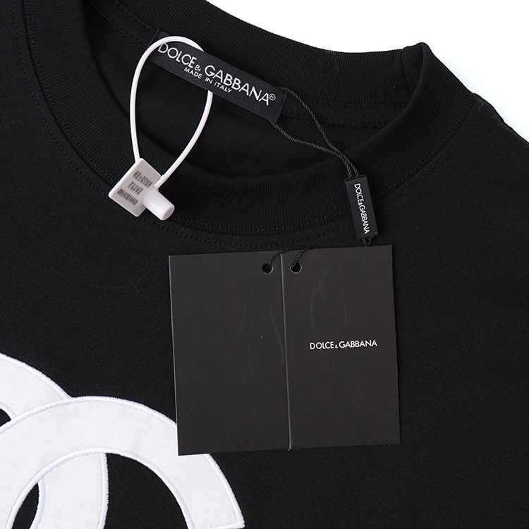 Футболка Dolce Gabbana With Monogram "Black" фото № 3