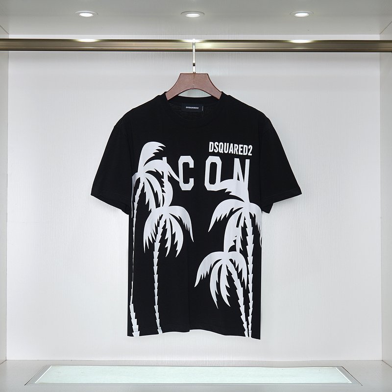 Футболка Dsquared2 With Palm Trees "Black" фото № 2