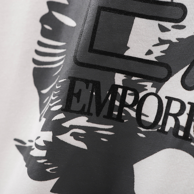 Футболка Emporio Armani Numbers And Bird "White" фото № 4