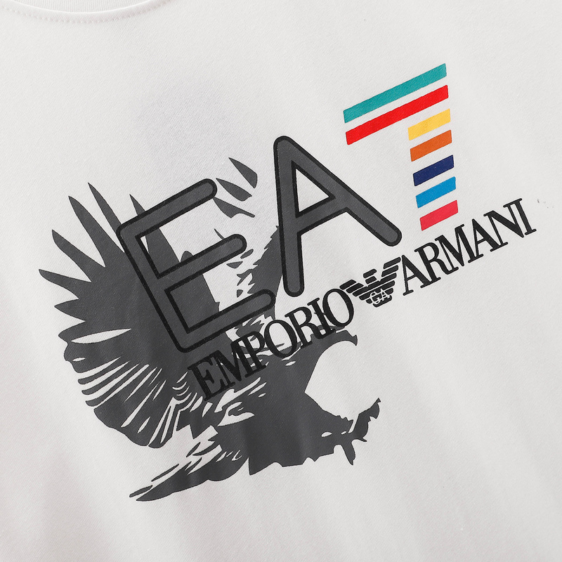 Футболка Emporio Armani Numbers And Bird "White" фото № 5