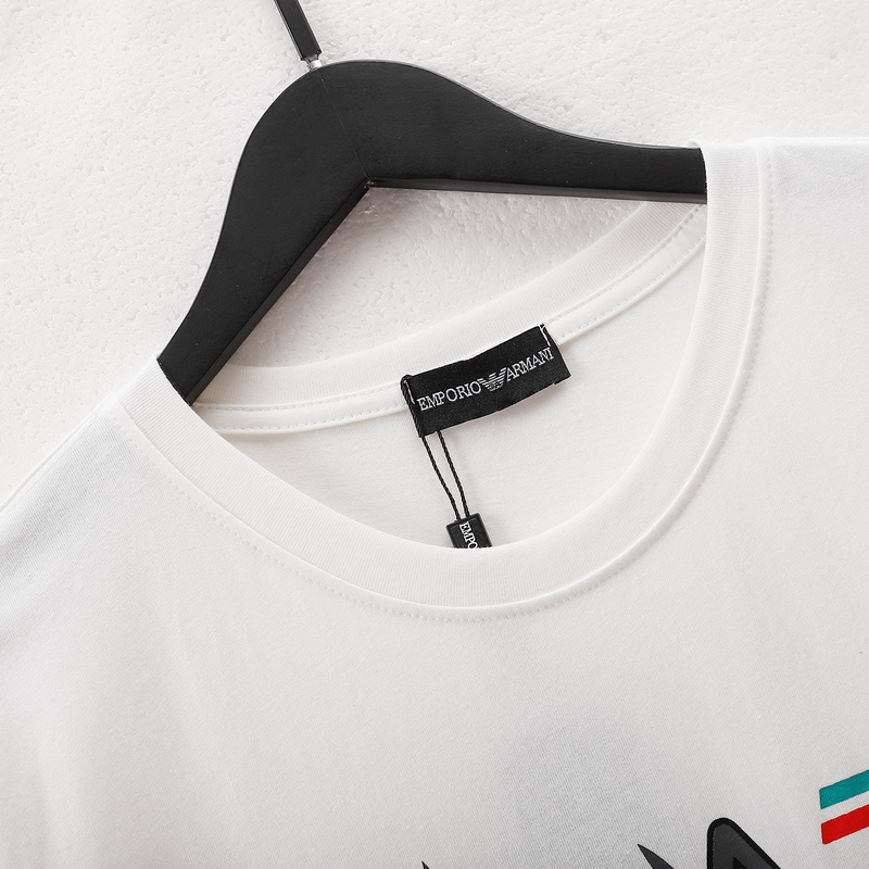 Футболка Emporio Armani Numbers And Bird "White" фото № 6