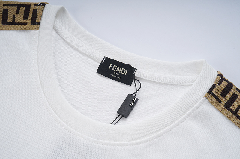 Футболка Fendi Sleeves With Brand Patterns "White" фото № 4