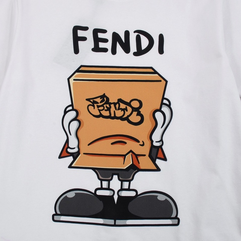 Футболка Fendi Hidden Under The Box "White" фото № 3