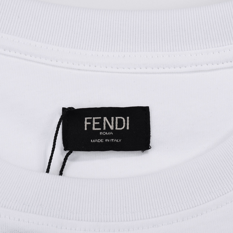 Футболка Fendi With The Inscription Of The Brand Logo "White" фото № 8