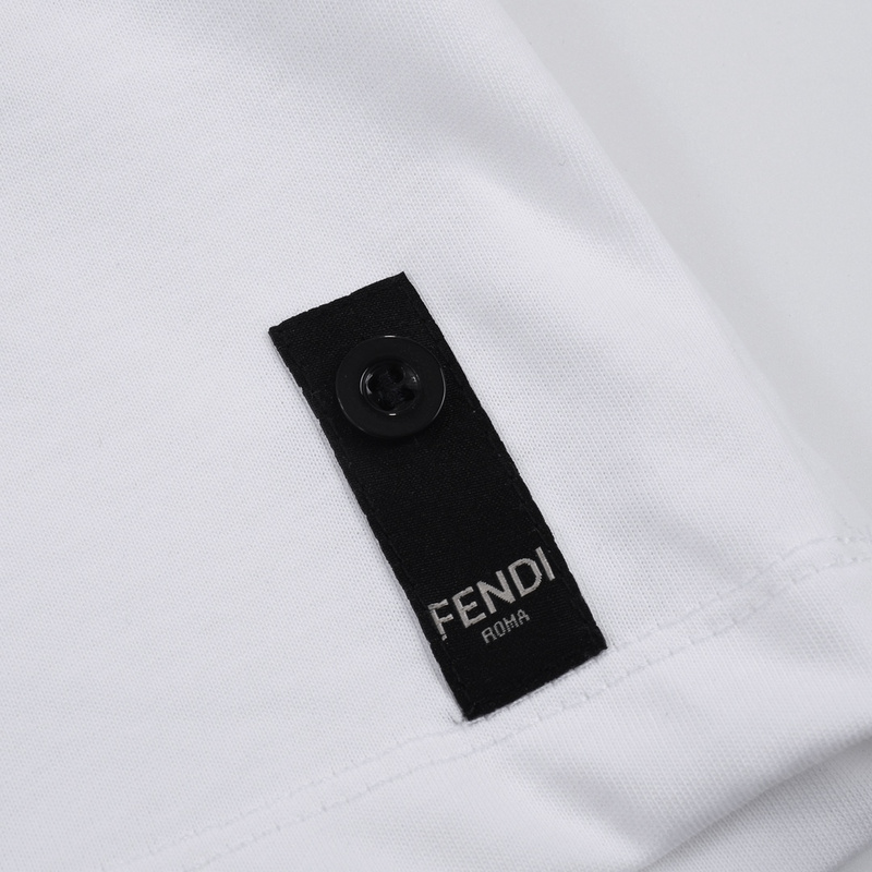 Футболка Fendi With The Inscription Of The Brand Logo "White" фото № 5