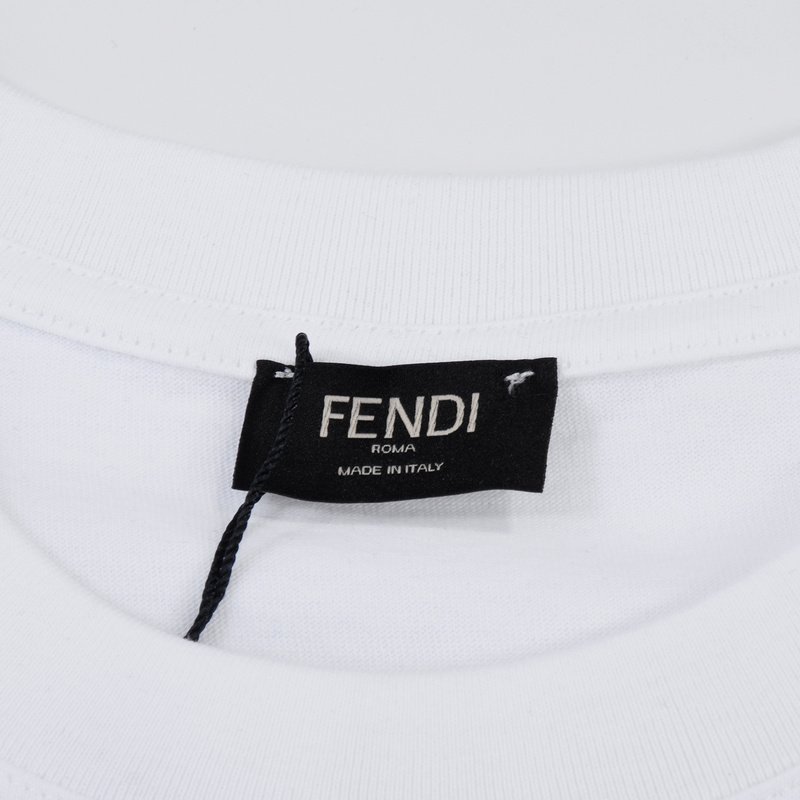Футболка Fendi Text Graphic Logo "White" фото № 7