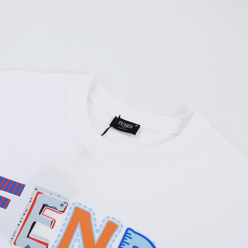 Футболка Fendi Text Graphic Logo "White" фото № 2