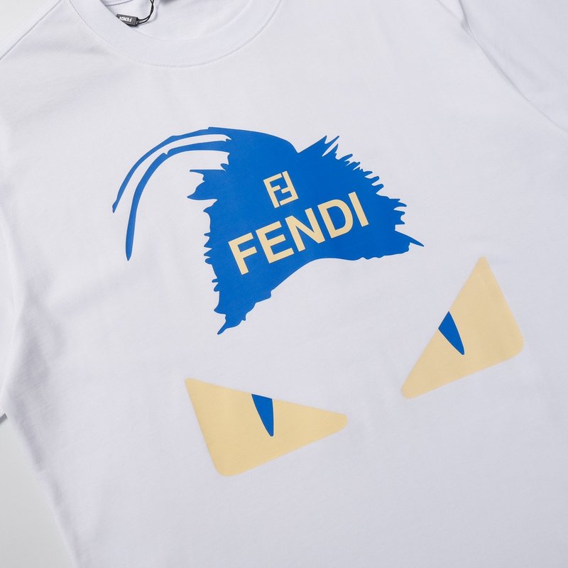 Футболка Fendi World View "White" фото № 7
