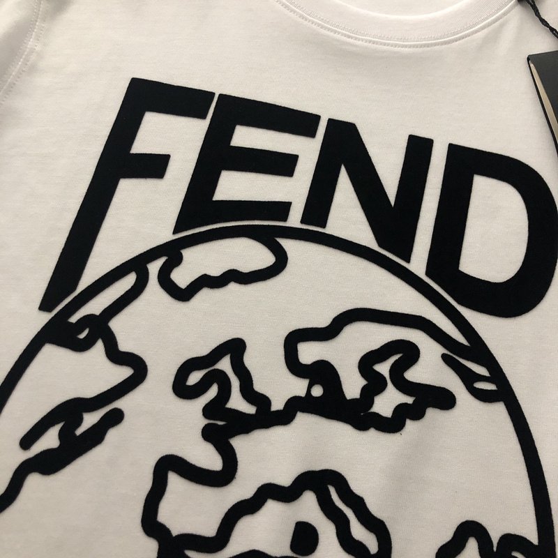 Футболка Fendi Print Planet "White" фото № 9