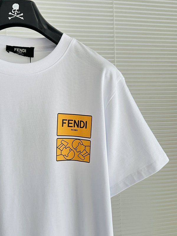 Футболка Fendi Caricature "White" фото № 3