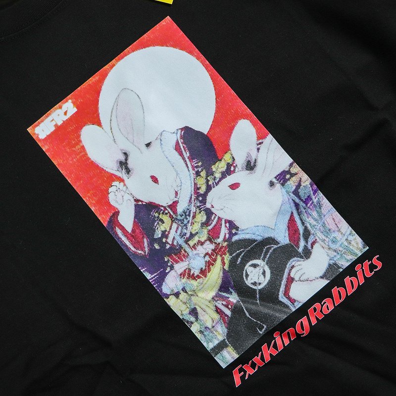 Футболка FR2 Japan Rabbits WIth Sun "Black" фото № 5