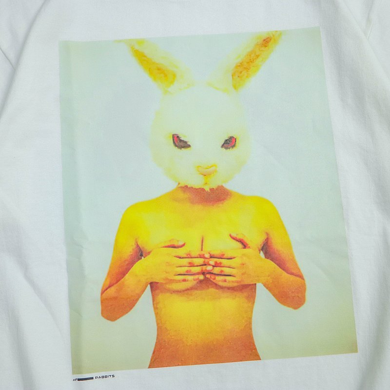 Футболка FR2 Woman With Rabbit Face "White" фото № 3