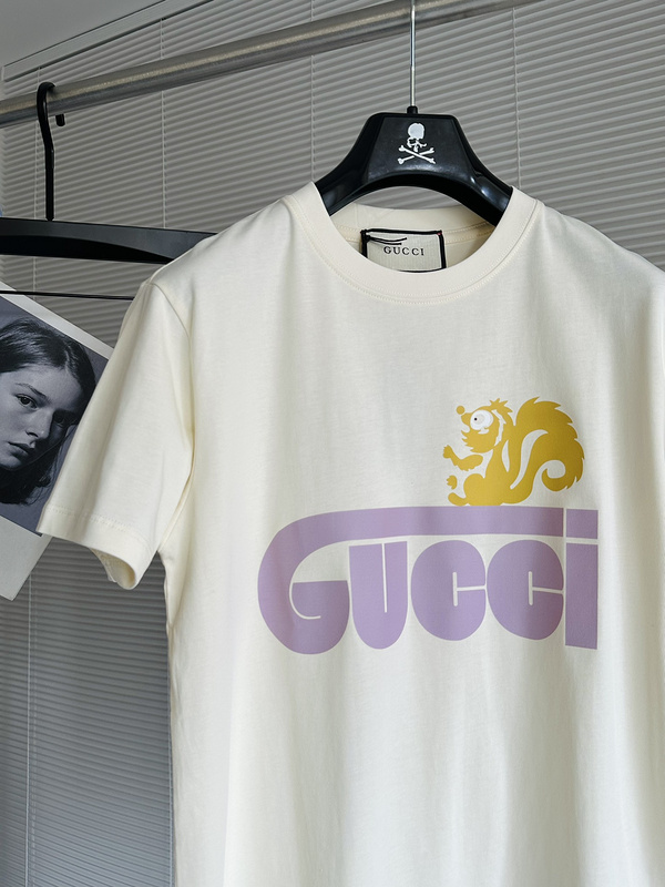Футболка Gucci Squirrel On The Logo "White" фото № 2