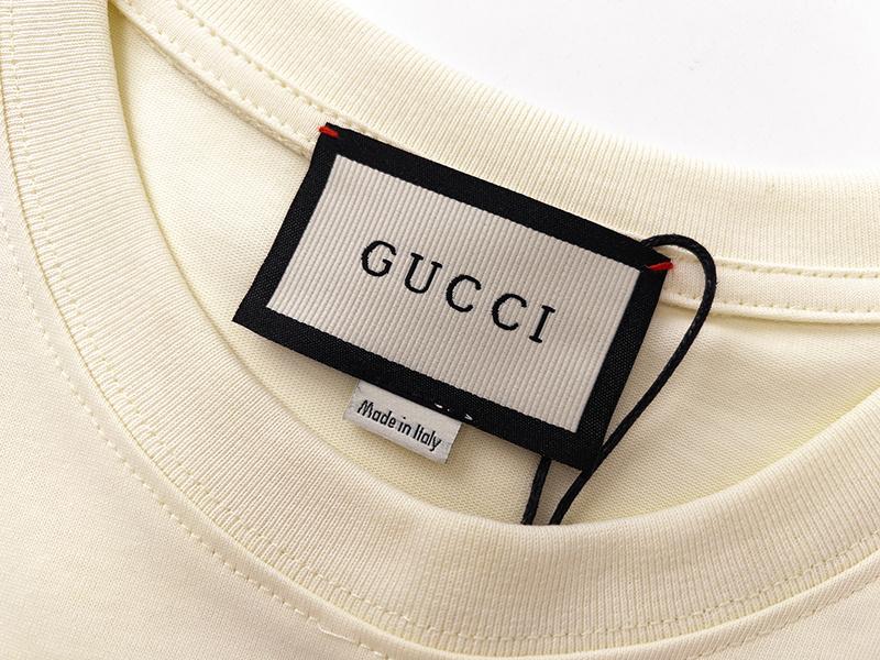 Футболка Gucci With Brand Print "Beige" фото № 4