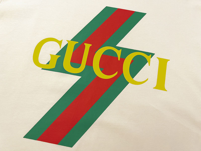 Футболка Gucci With A Brand Print In The Form Of Zipper "Beige" фото № 4