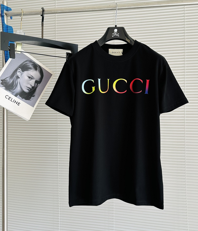 Футболка Gucci Cotton With An Interesting Logo "Black" фото № 3