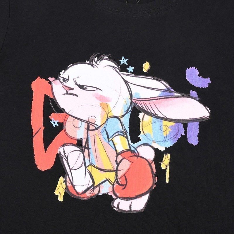 Футболка Gucci The Boxer Hare "Black" фото № 6