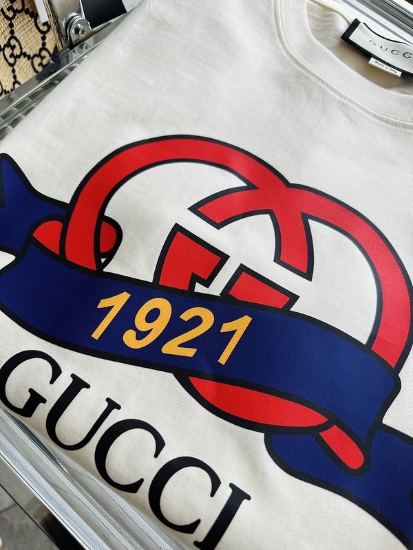 Футболка Gucci With Ribbon 1921 "Cream" фото № 4