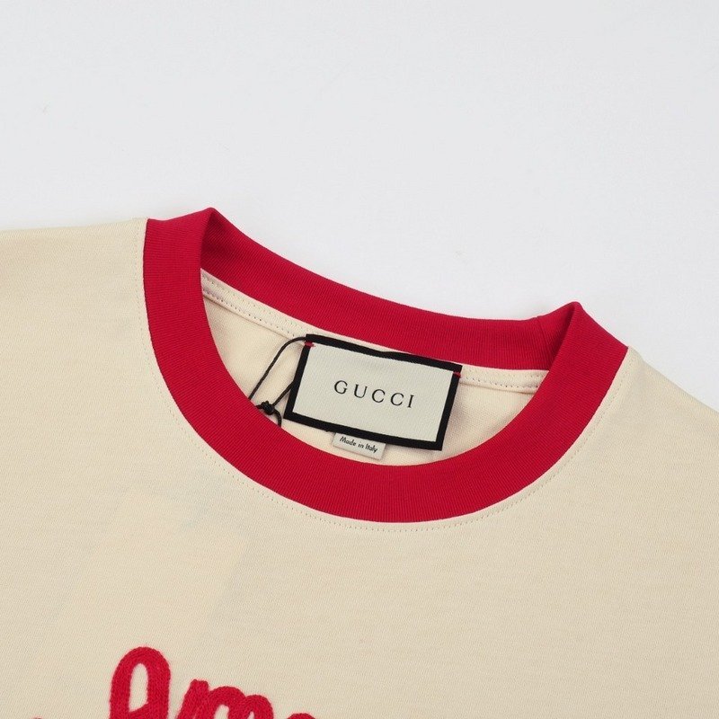 Футболка Gucci Red Hat Mushroom "Beige" фото № 7