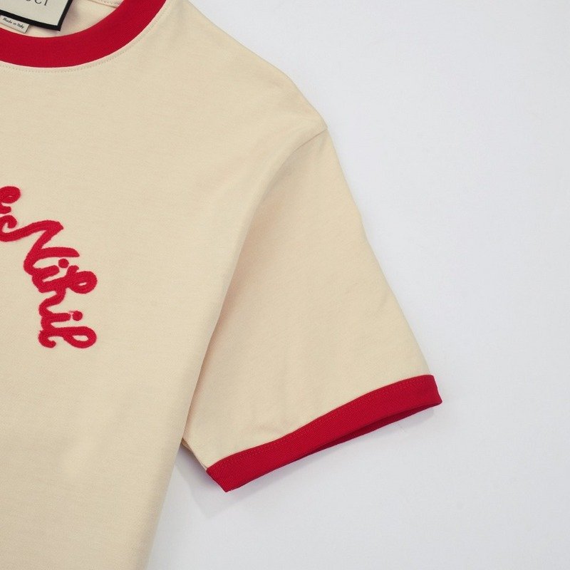 Футболка Gucci Red Hat Mushroom "Beige" фото № 8