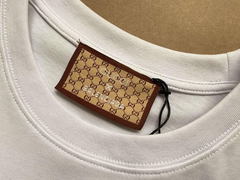 Футболка Gucci X Balenciaga Large Text Logos "White" фото № 3
