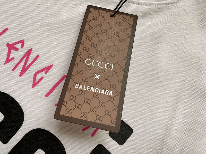 Футболка Gucci X Balenciaga Large Text Logos "White" фото № 8